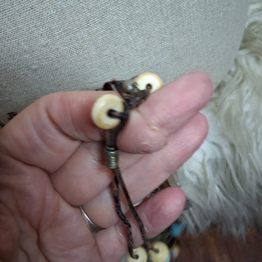 Artisan Handcrafted Double Strand Festival Necklace In Agate And Jaspers - Picture 4 of 13